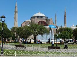 Truthahn Istanbul 12 kann 2023. Hagia Sophia Moschee und draußen Aussicht foto