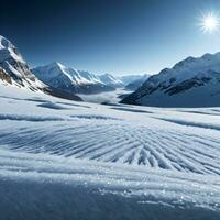 ai generiert Winter Landschaft detailliert Schnee Eis ai generativ foto