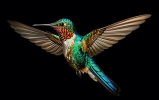 ai generativ Kolibri natürlich Tier Illustration Fotografie foto