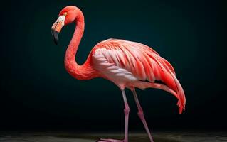 ai generativ amerikanisch Flamingo Vogel Fotografie foto