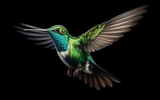 ai generativ Kolibri natürlich Tier Illustration Fotografie foto