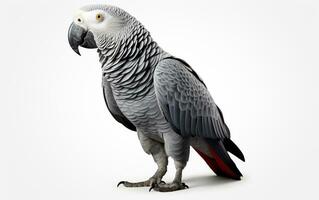 ai generiert afrikanisch grau Papagei foto