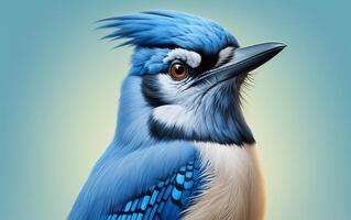 ai generativ Blau Jay natürlich Vogel Fotografie foto