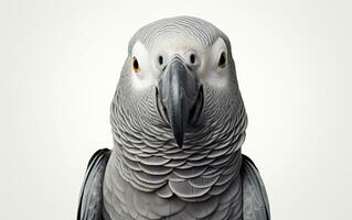 ai generiert afrikanisch grau Papagei foto