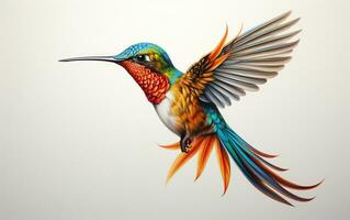 ai generativ Kolibri natürlich Tier Illustration Fotografie foto
