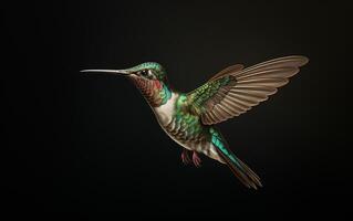 ai generativ Kolibri natürlich Tier Illustration Fotografie foto