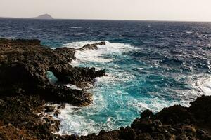 atlantisch Ozean wild Küste, Teneriffa, Kanarienvogel Inseln, Spanien foto