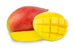 Mango isoliert auf ein Weiß Hintergrund. tropisch reif Früchte. foto