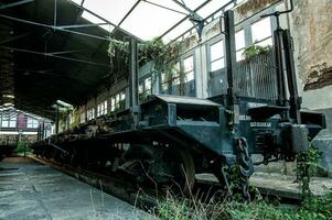 verlassen Zug Depot foto