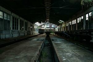 verlassen Zug Depot foto
