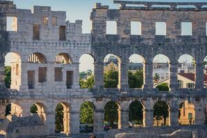 Pula, Kroatien - - aug 20, 2019 - - Innere aussehen beim das berühmt Arena foto