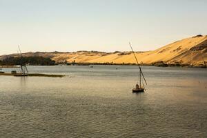 Nil das am längsten Fluss im Afrika. primär Wasser Quelle von Ägypten. Landschaft mit klar Wasser Fluss. foto