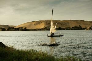 Nil das am längsten Fluss im Afrika. primär Wasser Quelle von Ägypten. Landschaft mit klar Wasser Fluss. foto