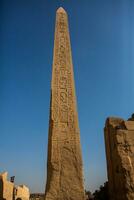 dendera Tempel Komplex im Ägypten. hieroglyphisch Schnitzereien auf Mauer beim das uralt ägyptisch Tempel. foto