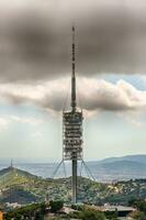 colserola Turm auf Tibidabo Berg, Barcelona, Katalonien, Spanien foto