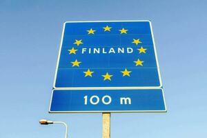 Finnland Straßenschild foto