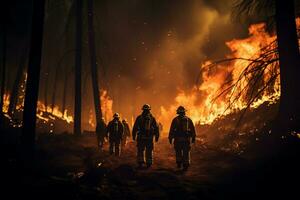 Lauffeuer Wald Feuer verschlingt Wald Feuer Spreads wild ai generiert foto