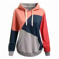 ai generiert Mode Frauen Kapuzenpullover Pullover isoliert auf Weiß Hintergrund , Hoodies zur Seite fahren Sweatshirts, ai generativ foto