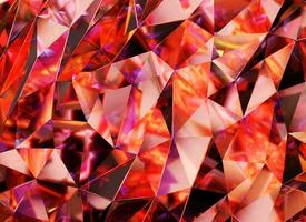 Luxus abstrakt realistisch rot Kristall Textur Betrachtung schließen oben Hintergrund 3d Rendern foto