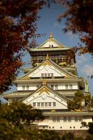 Osaka Schloss einer von die meisten Beliebt Reisen Ziel im Japan foto