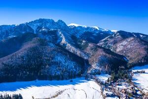 Antenne Winter tatra Berg Landschaft von Zakopane foto