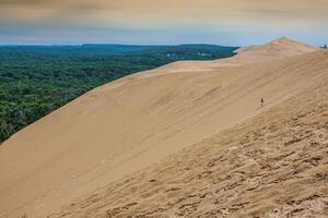 Aussicht von Düne von Pilat - - das größten Sand Düne im Europa, Aquitanien, Frankreich foto