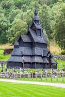 borgund Daube Kirche. gebaut im 1180 zu 1250, und gewidmet zu das Apostel st. Andrew foto