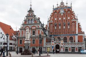 riga - - Hauptstadt von Lettland. alt Stadt, Mitesser Haus foto