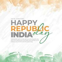 glücklich Republik Tag Indien Sozial Medien Post Vorlage im Hindi Kalligraphie im Hindi Gantantra diwas meint Republik Tag foto