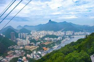 Landschaft Aussicht das Zuckerhut Kabel Auto ist ein Seilbahn System im Rio de Janeiro, Brasilien. foto