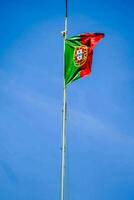 Portugal Flagge auf das Fahnenstange foto