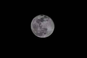 das Mond ist gesehen im das dunkel Himmel foto