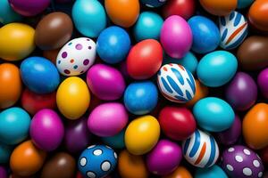 ai generiert Ostern Eier Hintergrund foto