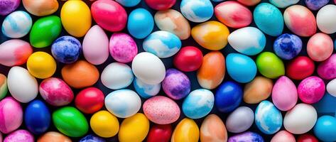 ai generiert bunt Ostern Eier Hintergrund foto