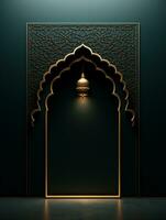 ai generiert editierbar islamisch Ramadan Gruß Karte Design Vorlage foto