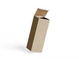 Box Verpackung Weiß Hintergrund Karton Papier mit realistisch Textur foto