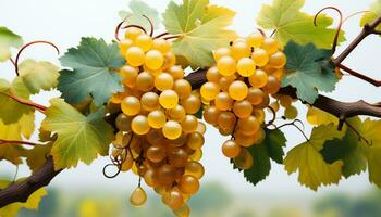 ai generiert reif Traube Trauben im Weinberg, Natur beschwingt Herbst Ernte generiert durch ai foto