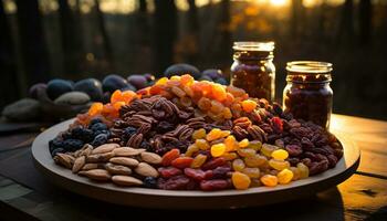 ai generiert reif Traube Trauben im Weinberg, Natur beschwingt Herbst Ernte generiert durch ai foto