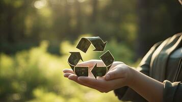 ai generiert Plastik das Erntedankfest Blätter und das gestalten von Kürbisse. foto