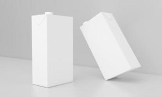 Milchpackung Verpackung Paket Design 3d gerendert foto