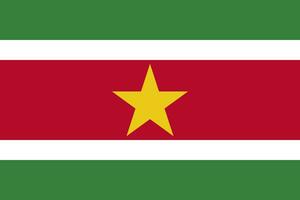 das offiziell Strom Flagge von Republik von Surinam. Zustand Flagge von Surinam. Illustration. foto