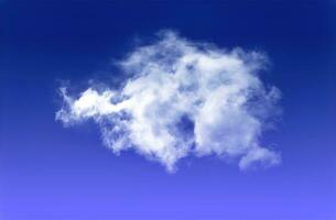 Single Wolke Über Blau Himmel Hintergrund foto