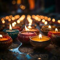 ai generiert Diwali Diya Lampe ai generativ foto