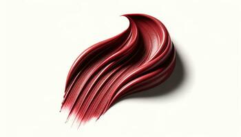 ai generiert wirbelte herum glänzend Lippenstift Textur im strahlend rot Eleganz foto