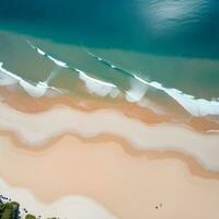 ai generiert Kopieren Raum tropisch Strand Landschaft ai generativ foto