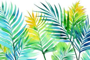 ai generiert Hintergrund Design Pflanze Hintergrund Grün Blätter Hawaii Tropen Urwald nahtlos Baum foto