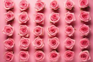 ai generiert Natur Rosa Flora romantisch Textur Hintergrund Valentinstag Dekoration Hintergrund Blume foto