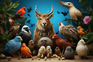 Tiere im das Tierwelt. Welt Tier Tag Konzept foto