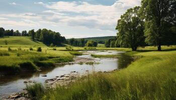 ai generiert erfrischend trinken Eis Würfel schmelzen im Glas von kalt Wasser generiert durch ai foto