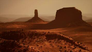 ein atemberaubend Antenne Aussicht von ein majestätisch Felsen Formation im das Herz von das Wüste foto